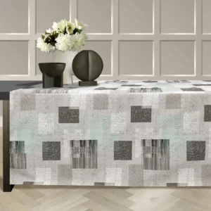 Toile cirée sans PVC écoresponsable 100% recyclable Nuances Vert Gris Beige