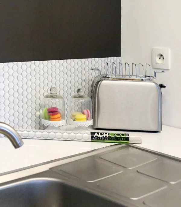 Adhesif Pour DIY Mosaique Blanche