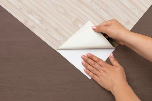 420LW075-3_Pin_Ceruse Adhésif décoratif "Pin Cérusé Blanc" SANS PVC - rouleau 45x200cm