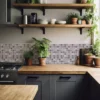 Adhésif Cuisine Grand Format Sans PVC Mosaïque de pierre