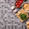 Adhésif cuisine rénovation mosaique de pierre grise