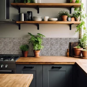 Adhésif Cuisine Grand Format Sans PVC Béton gris