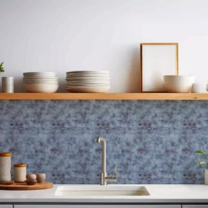 Adhésif Cuisine Grand Format Sans PVC Béton bleu