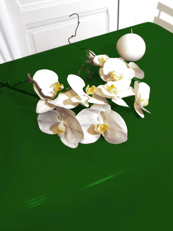 Toile cirée Noel luxe unie brillante Vert Sapin Sur FONTLYSHOP.COM