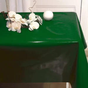 Toile cirée Noel luxe unie brillante Vert Sapin Sur FONTLYSHOP.COM