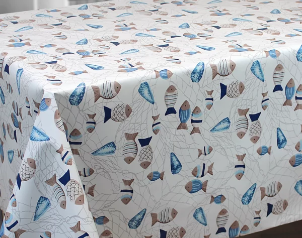 Toile Cirée Petit Prix Poisson Bleu