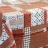 toile cirée premier prix rouille blanc fontlyshop
