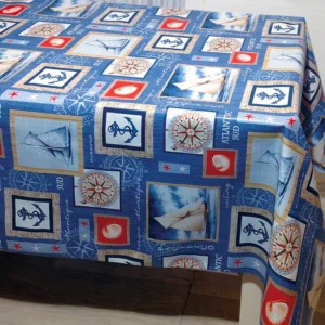 Toile Cirée Supérieure Mer Et Océans Fabrication Européenne OEKO TEX