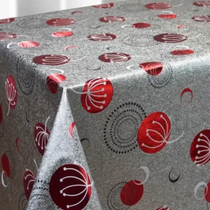 Nappe toile cirée Noel métallisée Loft qualité luxe effet 3D