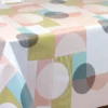 Nappe de table toile cirée PVC Sale & Pepe "Ronds Seventies Rose Tendre " - Largeur 140cm