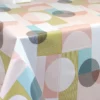 Nappe de table toile cirée PVC Sale & Pepe "Ronds Seventies Rose Tendre " - Largeur 140cm
