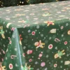 Toile Cirée De Noël Qualité Supérieure Petits Biscuits Vert Sapin