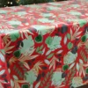 Nappe de table toile cirée PVC Sale & Pepe "Pampa Rouge Vert" - Largeur 140cm