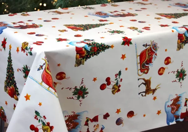 Toile Cirée De Noël Qualité Supérieure Labellisée OEKO TEX Sur FONTLYSHOP.COM
