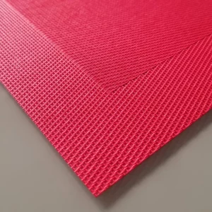 Lot de 2 sets de table "Faux-uni Rouge" PVC - 30x45cm