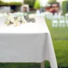 Nappe Toile Cirée Blanche Pour Mariage Baptême Anniversaire Sur www.fontlyshop.com