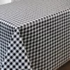 Nappe en toile cirée PVC Bellissima Carreaux Vichy Noir Sur www.fontlyshop.com