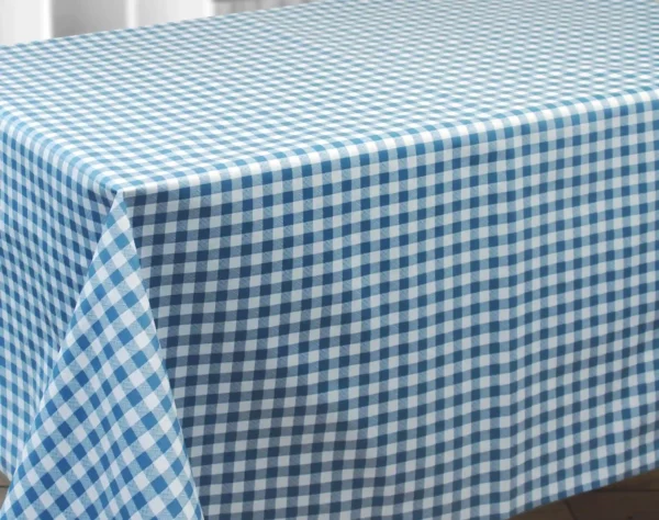 Nappe en toile cirée PVC Bellissima Carreaux Vichy Bleu