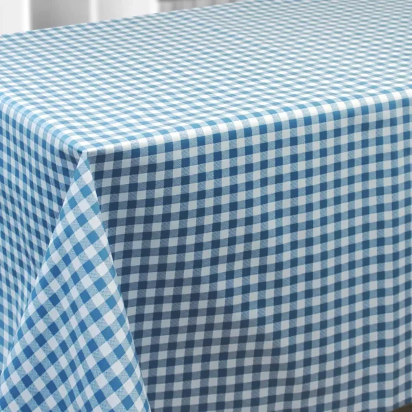 Nappe en toile cirée PVC Bellissima Carreaux Vichy Bleu