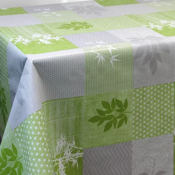 Nappe en toile cirée PVC Bellissima Bamboo Vert