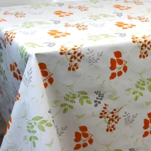 Nappe en toile cirée PVC Bellissima Aria Orange Sur www.fontlyshop.com
