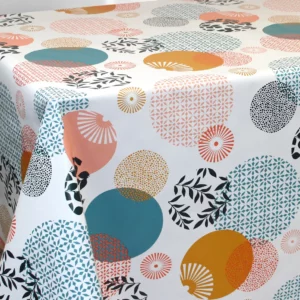 Nappe en toile cirée PVC Bellissima Primavera Bleu Sur www.fontlyshop.com