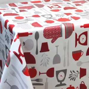 Nappe en toile cirée PVC Bellissima Top Chef Rouge