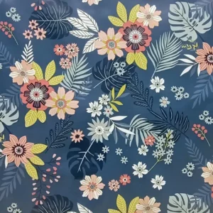 Toile Cirée Supérieure OEKO TEX Printana Fond Bleu Sur www.fontlyshop.com