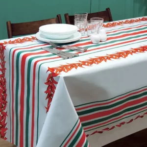 Toile Cirée Basque Rayures Bayadères Piments Qualité Supérieure Sur FONTLYSHOP.COM