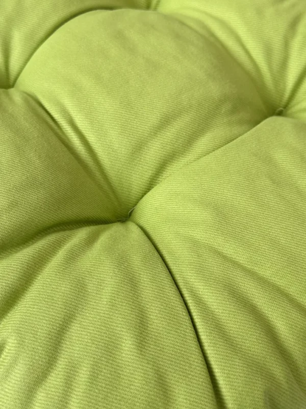 Coussin Galette De Chaise Epais Capitonné Uni Vert Pomme Coton