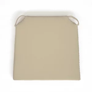Coussin Galette Dessus De Chaises Coton Uni Beige Attaches Rapides Velcro FONTLYSHOP