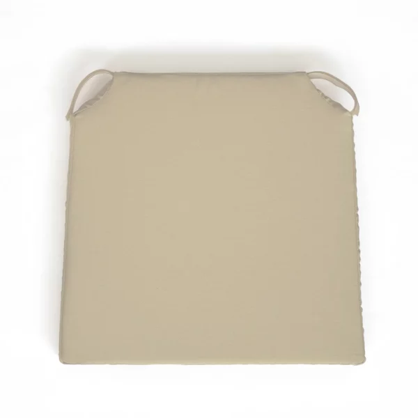 Coussin Galette Dessus De Chaises Coton Uni Beige Attaches Rapides Velcro FONTLYSHOP