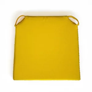 Coussin Galette Dessus De Chaises Coton Uni Jaune Attaches Rapides Velcro Sur www.fontlyshop.com