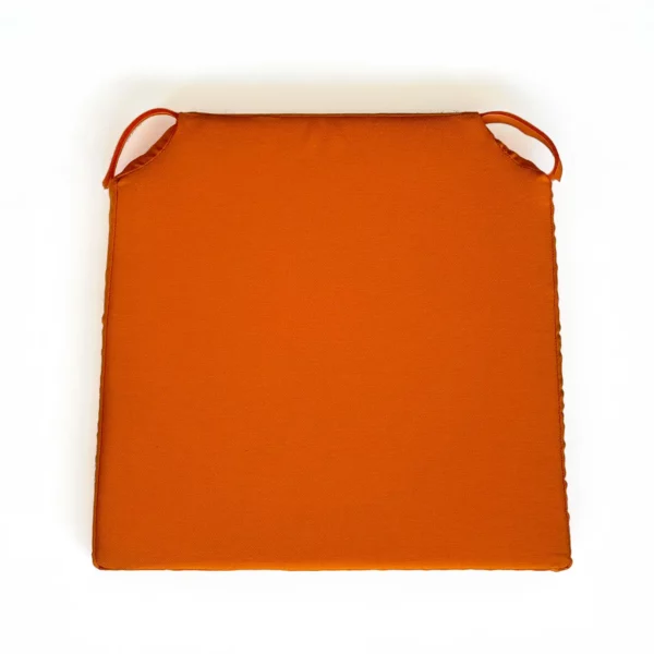 Coussin Galette Dessus De Chaises Coton Uni Orange Attaches Rapides Velcro Sur www.fontlyshop.com