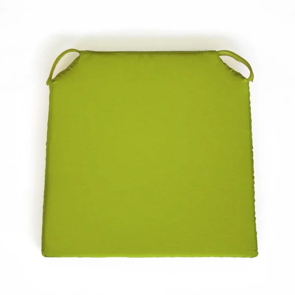 Coussin Galette Dessus De Chaises Coton Uni Vert Attaches Rapides Velcro FONTLYSHOP