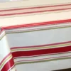 Nappe en toile cirée PVC Bellissima Guéthary Basque Rayures Rouge Fond Blanc Sur FONTLYSHOP.COM