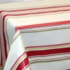 Nappe en toile cirée PVC Bellissima Guéthary Basque Rayures Rouge Fond Blanc Sur FONTLYSHOP.COM