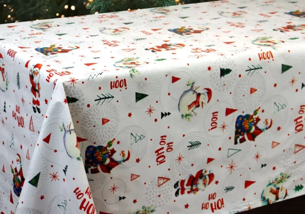2001400N151-1-1_Ho_Ho_Ho Toile Cirée De Noël Surface En Relief FONTLYSHOP Qualité Supérieure