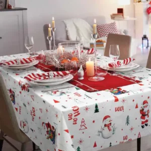 2001400N151-1-2_Ho_Ho_Ho Toile Cirée De Noël Surface En Relief FONTLYSHOP Qualité Supérieure