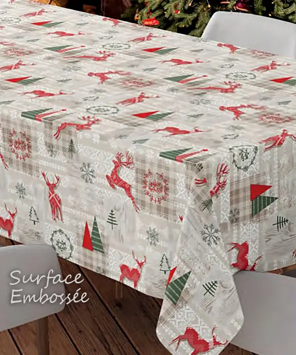 Toile Cirée De Noël Surface En Relief FONTLYSHOP Qualité Supérieure