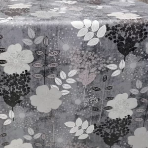 Toile Cirée Gaufrée Elegancia GIARDINO GRIS Qualité Supérieure FONTLYSHOP
