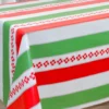 Toile Cirée Croix Basque Rouge Vert FONTLYSHOP Qualité Supérieure