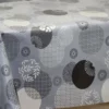 Toile Cirée Gaufrée Elégancia Aspect Textile PRIMAVERA GRIS Qualité Européenne Supérieure FONTLYSHOP