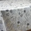 Toile Cirée Qualité Supérieure Grande Largeur 160 CM Pampa Gris Argent Fond Crème fontlyshop.com