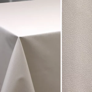 Nappe Toile Cirée PVC Simili Cuir Blanc Écru Sur FONTLYSHOP.COM