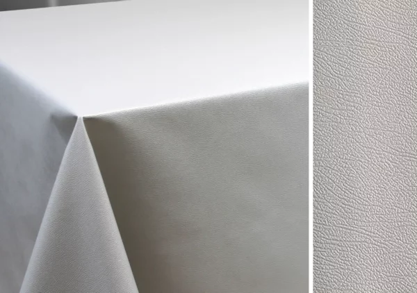 Nappe Toile Cirée PVC Imitation Cuir Gris Perle Sur FONTLYSHOP.COM