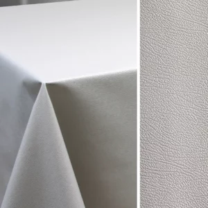 Nappe Toile Cirée PVC Imitation Cuir Gris Perle Sur FONTLYSHOP.COM