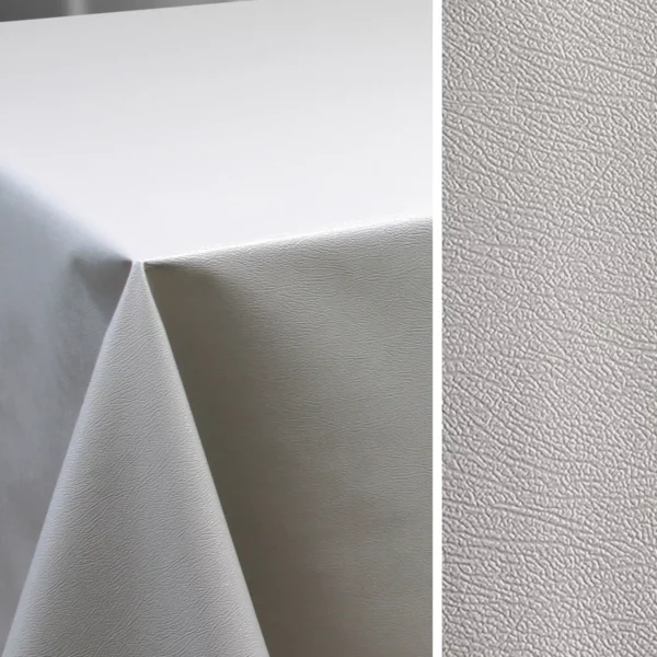 Nappe Toile Cirée PVC Imitation Cuir Gris Perle Sur FONTLYSHOP.COM