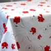 Nappe Toile Cirée Grande Largeur 160 cm Pas Cher Sur FONTLYSHOP.COM Coquelicots Rouges