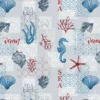 Toile Cirée Eté Mer Et Coquillage Sur FONTLYSHOP.COM Qualité Supérieure OEKO TEX Grande Longueur